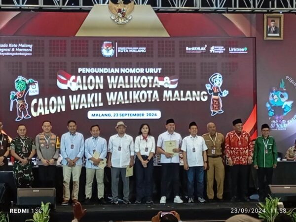 KPU Melaksanakan Pengundian Nomor Urut Pasangan Calon Wali Kota Malang