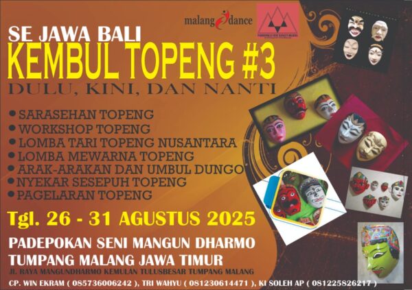 Kembul Topeng #3, Rayakan 36 Tahun Padepokan Seni Mangun Dharmo, Menyatukan Jejak Tradisi dan Masa Depan Seni Topeng Nusantara