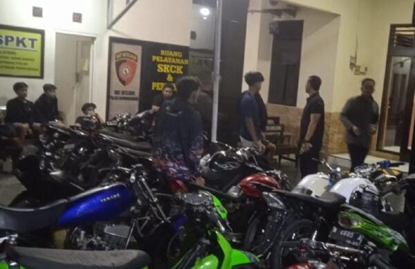 Polisi Amankan 14 Unit Motor Diduga Terlibat Balap Liar di Kedungkandang Kota Malang
